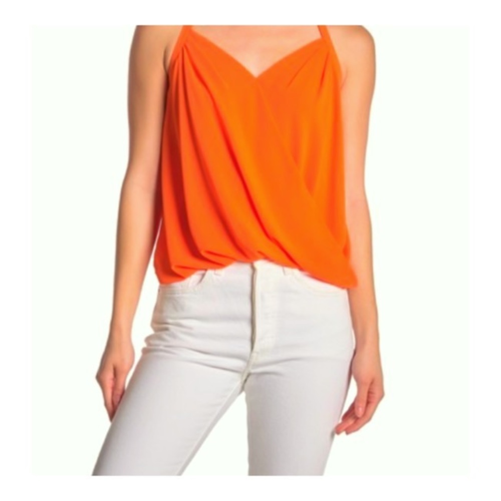 Naked Zebra Blouse NEW WITH TAGS Orange Color Blouse open back Size S